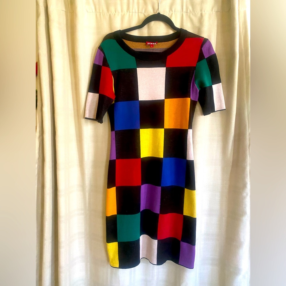 STAUD Print Dress